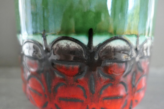 Image 1 of Vaso grande vintage rosso verde