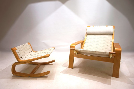 Image 1 of Sillón Ikea con otomana de Ilmari Lappalainen, 1999