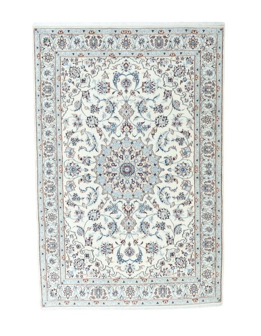 Tapis persan Naïn 9 La avec partie en soie - 204 x 137 cm