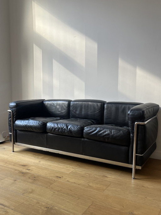 Canapé 3P LC2 Cassina – banken, Leather, Metal