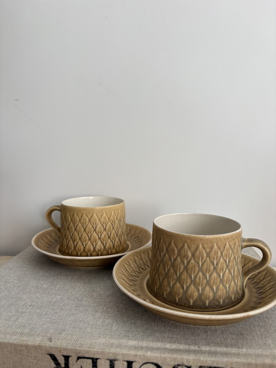 Image 1 of Vintage Kronjyden cups and saucers - Danish Design 1950s-1960s