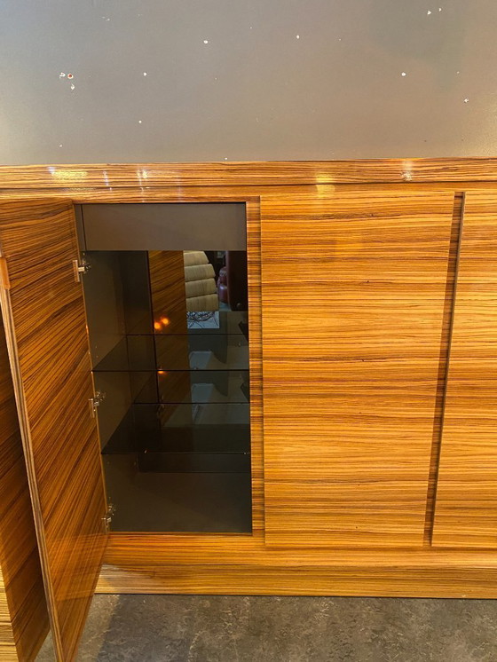 Image 1 of Unique wall unit in zebrano wood