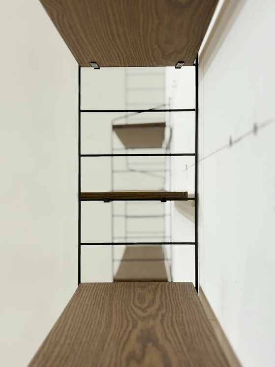 Image 1 of Prachtige wandplank/wandplank met touwmotief – design uit het midden van de vorige eeuw
