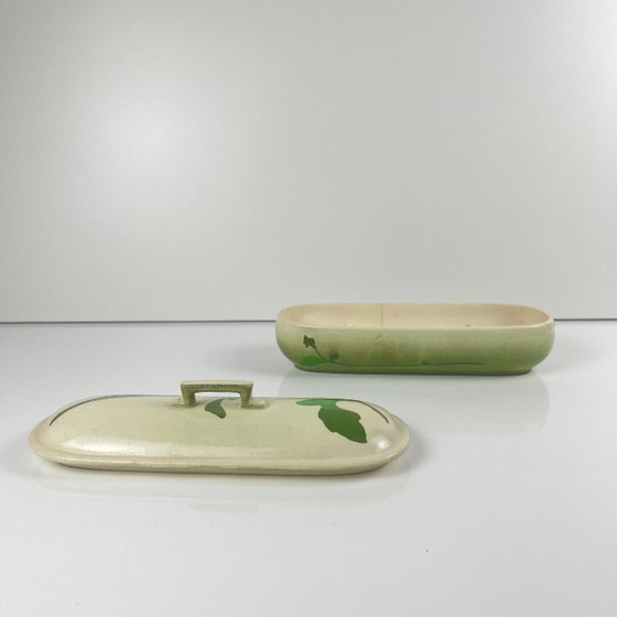 Image 1 of Toilet/zeepbakje van Sarreguemines, art nouveau-stijl, eind 19e - begin 20e eeuw