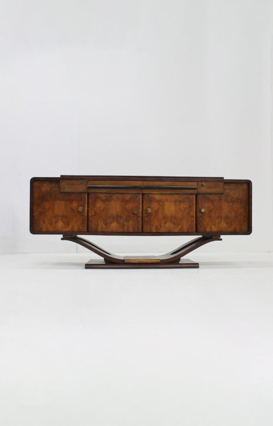 Image 1 of Vintage Italian Art Deco burr wood sideboard, 1930s