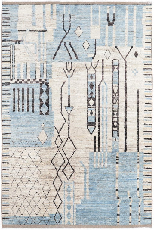 Tapis Berbère Afghan Maroc Design - Noué à la main - Style Boho Vintage 293 x 197 cm