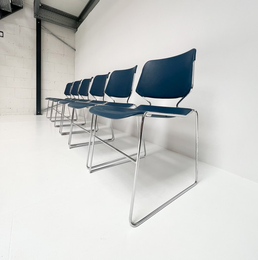 Set of 6 Matrix Krueger Chairs by Thomas Tolleson, 1970's