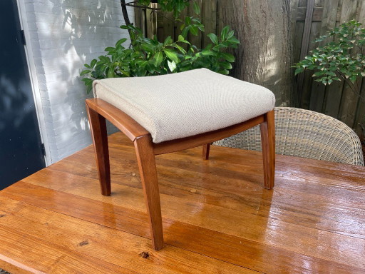 Farstrup Mobler Deense Voetenbank Pouf – hockers en poefs, Textile, Wood