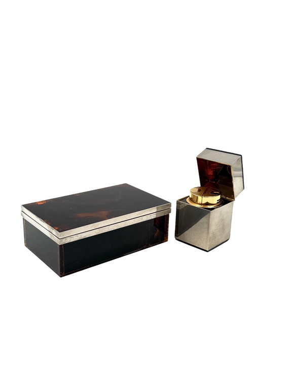 Image 1 of Hollywood Regency Luxury Smoking Set, Italy 1970