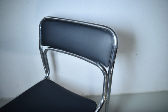 Image 1 of 1970s Chrome Chairs Bauhaus Design Chairs Kitchen Chairs Space Age