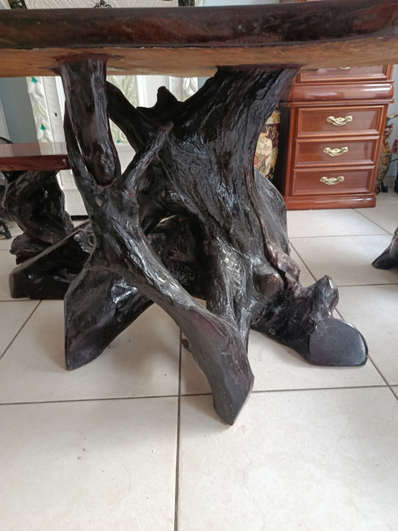 Image 1 of Unique live edge table / organic coffee table – solid oak (49/60 characters)