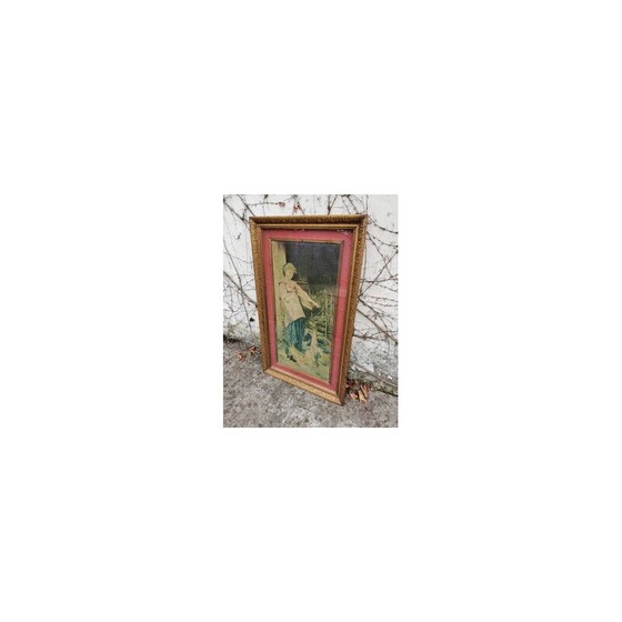 Image 1 of Italian vintage painting with frame, 1920s