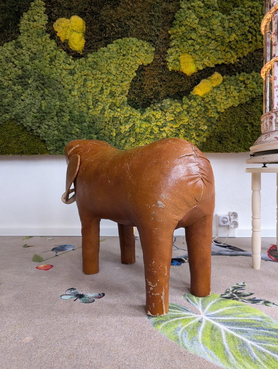 Image 1 of Poggiapiedi vintage a forma di elefante Dimitri Omersa