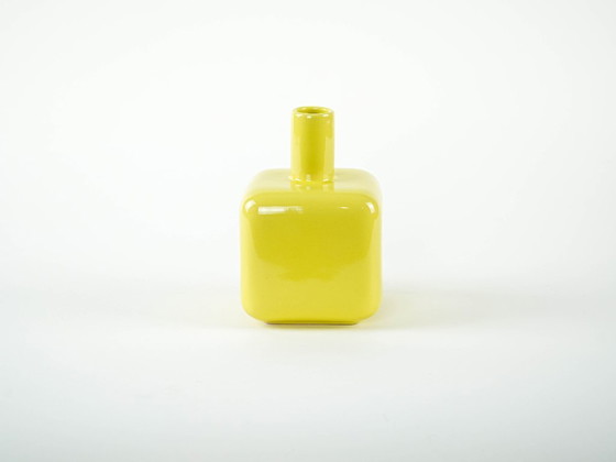 Image 1 of Yellow ceramic vase, German design, 1990s, manufactured by ASA Selection