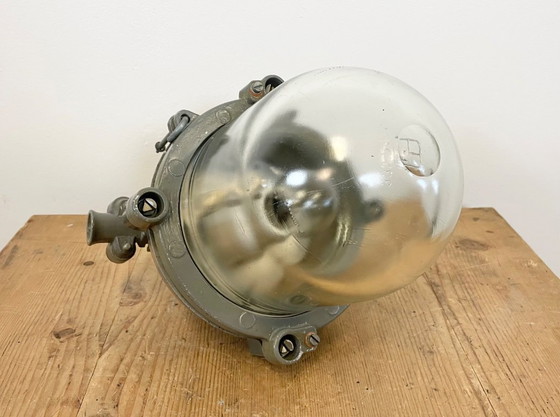 Image 1 of Lampada antideflagrante industriale in alluminio pressofuso grigio scuro, anni '60