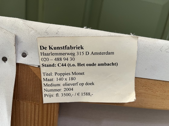 Image 1 of De Kunstfabriek Monet Poppies Olieverf Schilderij 140 x 180