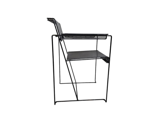 Pilastro Style - Post Modern - (2) Chairs - Perforated Steel - Holland - 70's – Armchairs, Metal (photo 9 of 12)