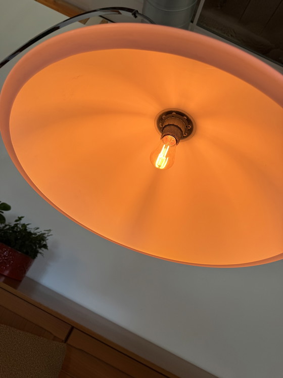 Image 1 of Vintage XXL chromen booglamp, Italië ‘70