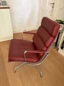 2 x Vitra Eames EA216 armchairs