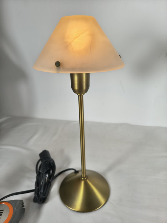 Image 1 of 2 Minimalist table lamps with alabaster glass