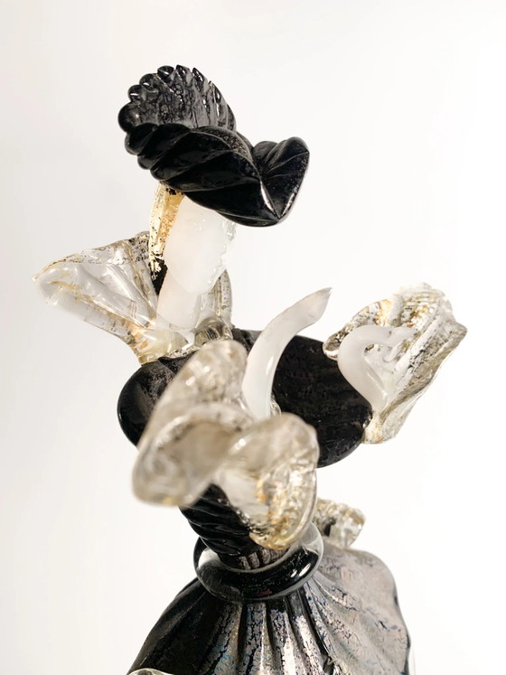 1960s Hand-blown Murano Glass Figurative Statue Attributable to Salviati – Sculpture (photo 5 of 14)