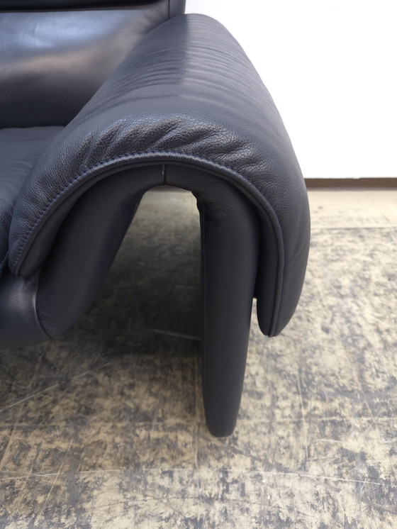 Image 1 of De Sede ds 2011 Designer Sofa Leather Sofa Couch Two-Seater Blue