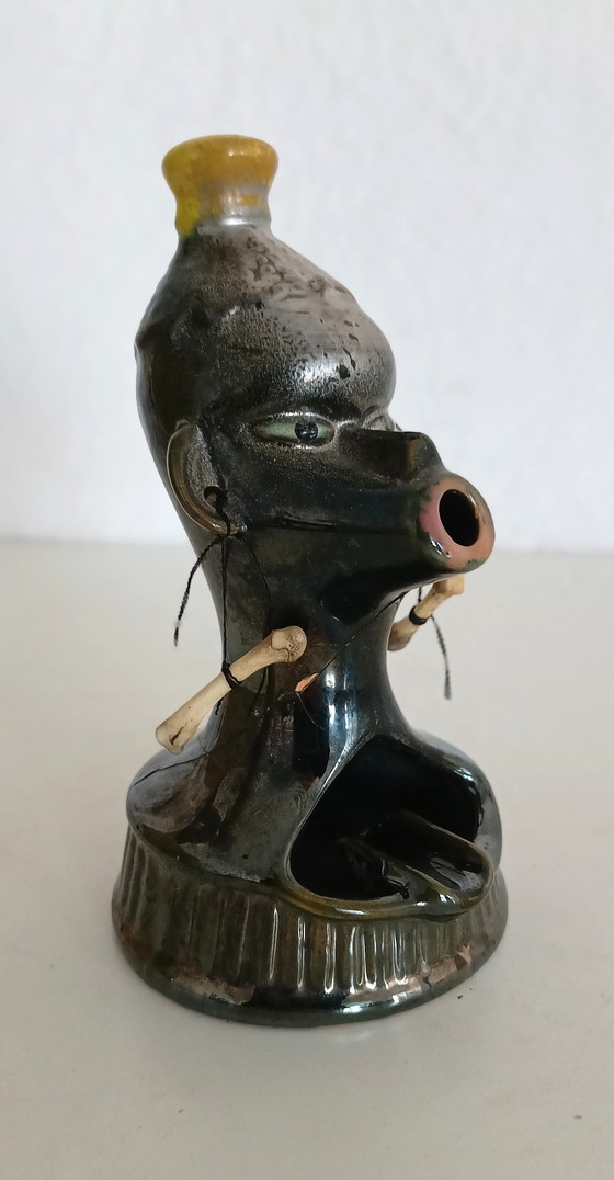 Image 1 of Cenicero Zulú para fumadores de la década de 1950