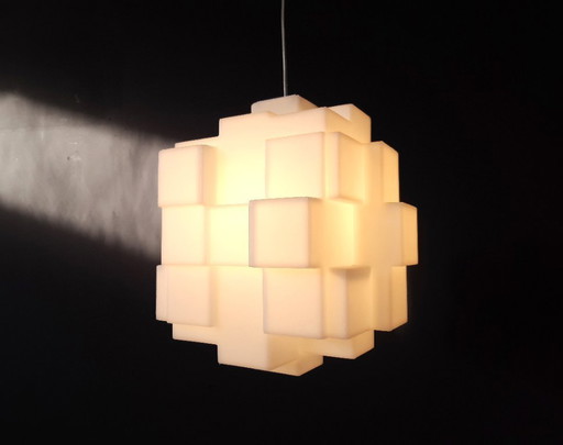 Suspension Chris Jackson pour Dark, modèle Metropolis, lampe de style Space Age en plastique