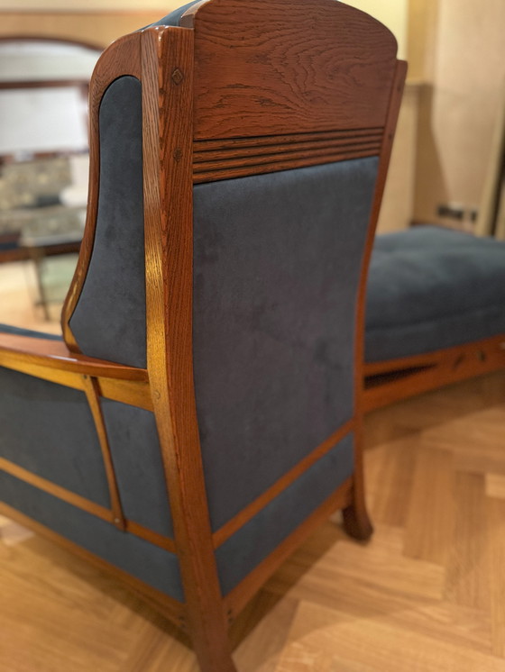 Image 1 of Schuitema Jugendstil Seating Corner, 2 Armchairs And Large Footstool