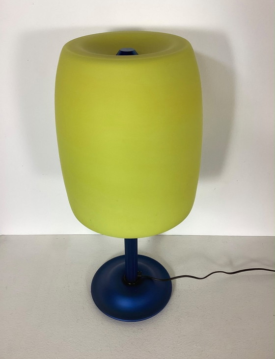 Large Heavy Metal And Glass Memphis Style Lamp 1980's – Table lamps (photo 5 of 5)