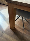 Teakhouten tafel met bank
