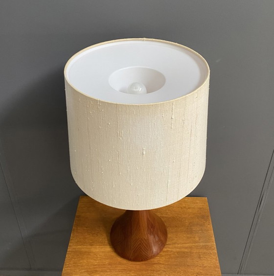 Image 1 of Teakhouten tafellamp van Domus, model 7442, jaren 70.