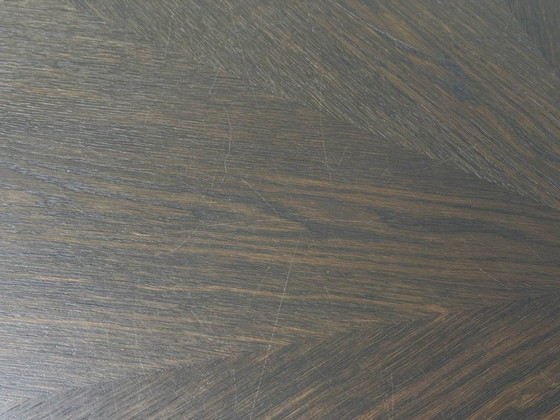 Image 1 of Mesa redonda de mediados de siglo de Girsberger en acabado oscuro, década de 1980