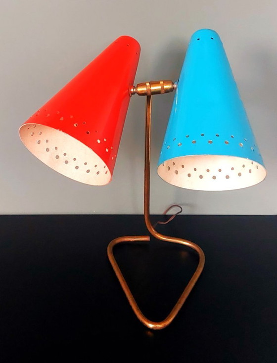Image 1 of Lampe de table vintage rare, design STILNOVO | Années 1950
