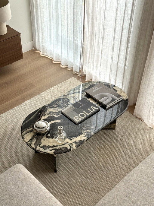 Tavolino da caffè vintage in marmo – salontafels, Marble