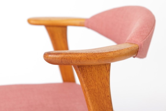 Sedia da pranzo vintage modello 49 Erik Kirkegaard | Høng Stolefabrik | Tappezzeria in teak e rosa | Danese (photo 6 of 11)