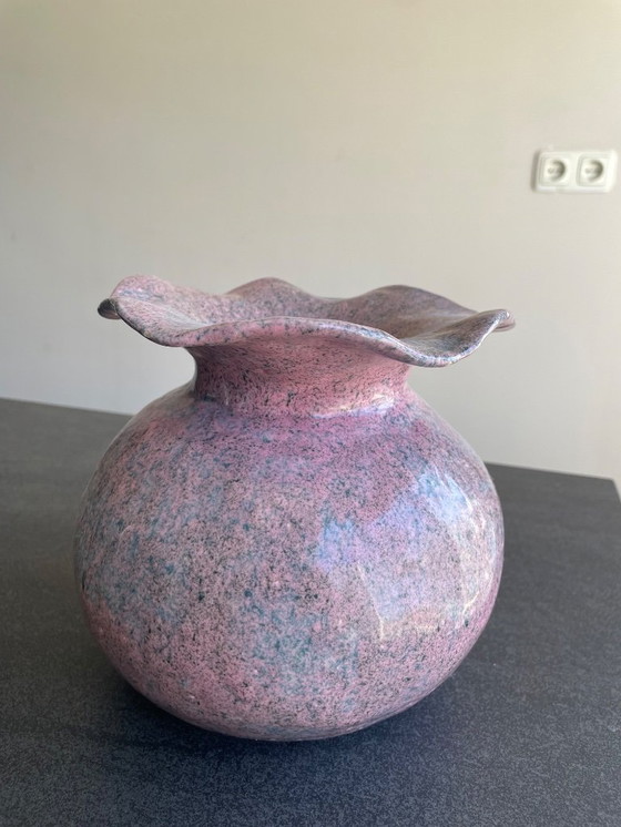 Image 1 of Vase vintage à glaçure violette