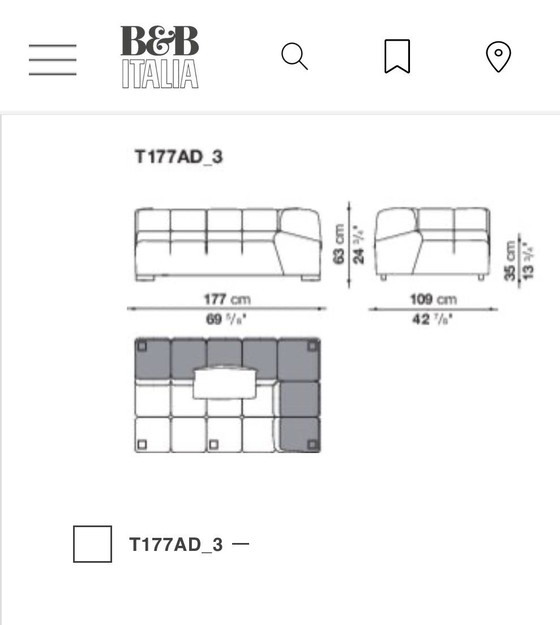 Image 1 of Elementos de sofá modular B&B Italia Tufty Time 290x330cm