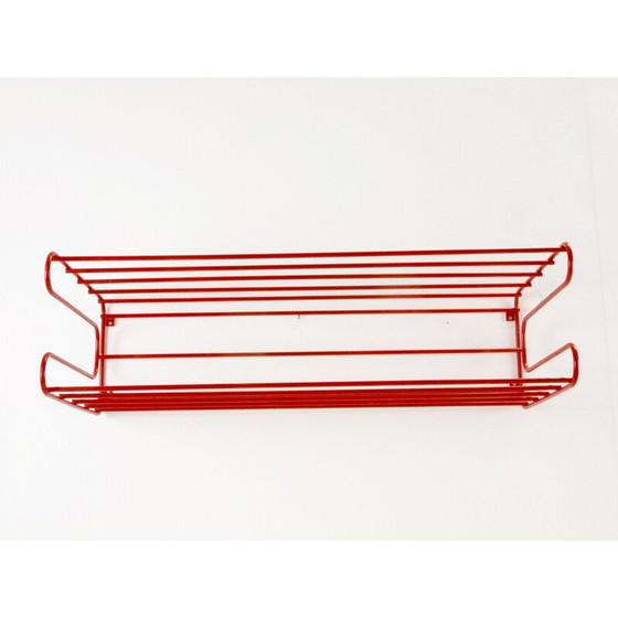 Image 1 of Vintage IKEA red wall rack from the Eighties in Memphis, Pilastro or Tomado 1980s