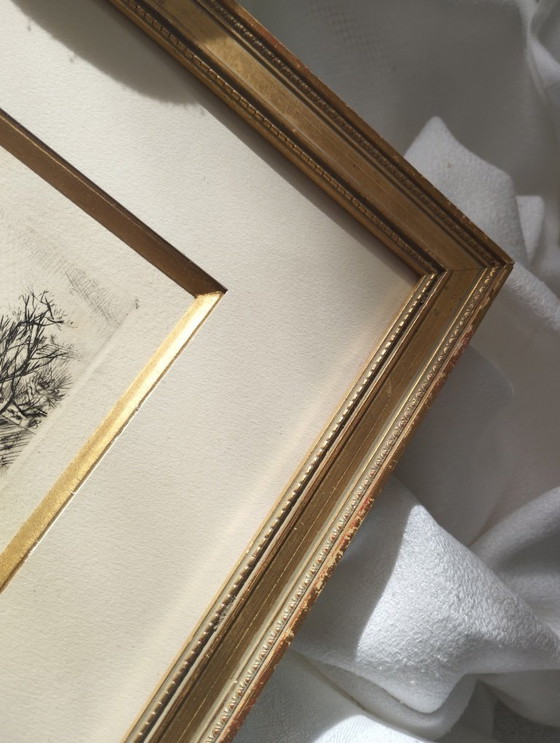 Image 1 of Gravure originale en noir et blanc signée Claude BRETON