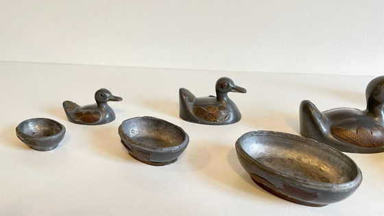 Image 1 of BOITES Famille CANARDS Vintage