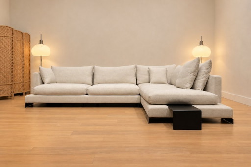 NIEUW Flexform Long Island Hoekbank Ecru + GARANTIE