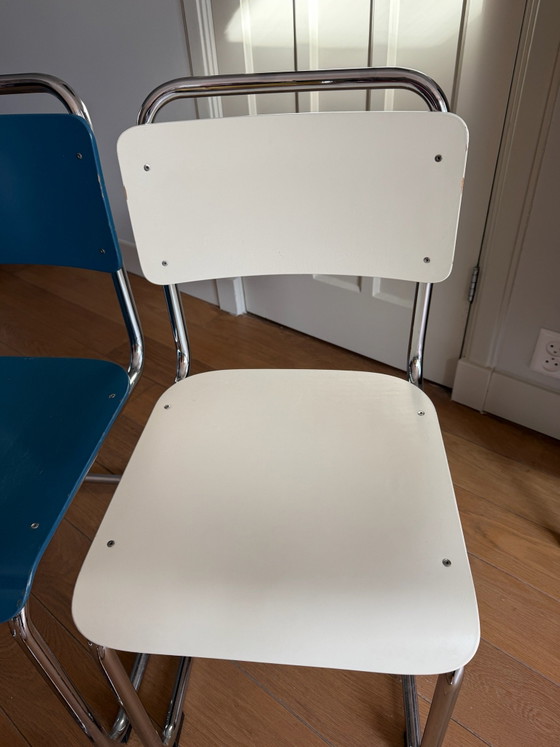 4x sedia Gispen 101 – Sedie da pranzo, Legno, Metallo (photo 5 of 12)