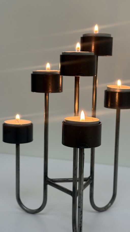 Vintage-Kerzenständer im skandinavischen Design von Tommy Larsen Design aus Dänemark, Metall
