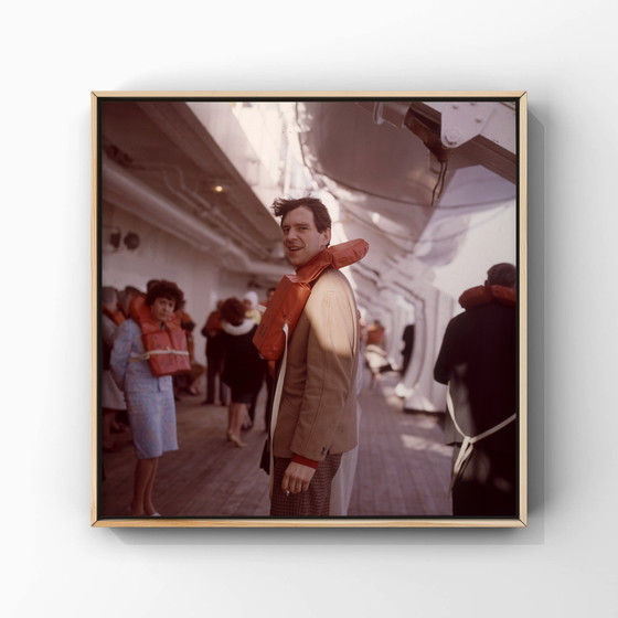 Image 1 of 1x Ramses Shaffy an Bord der Nieuw Amsterdam, 1965