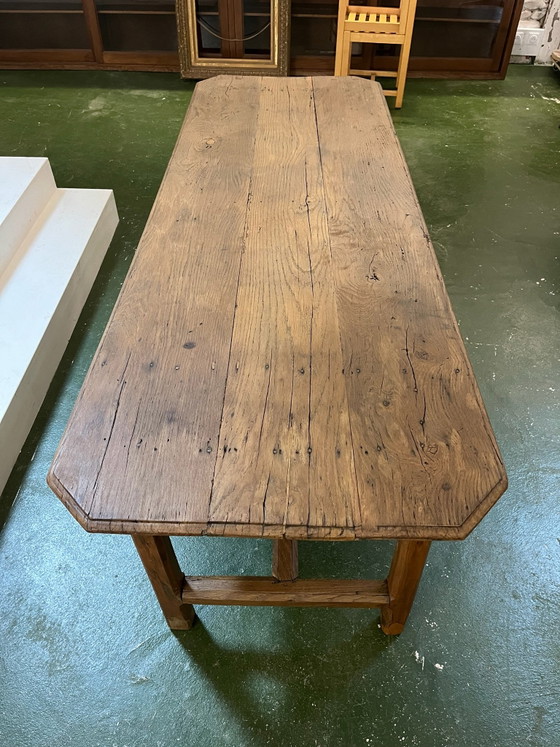 Rustikaler Eichentisch, Esstische, Holz, Braun (Foto 6 von 10)