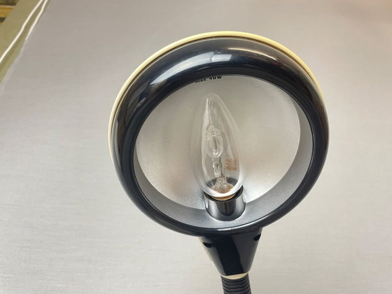 Image 1 of Japanse zwart plastic organiser bureaulamp van Kyoji Tanaka voor Rabbit Tanaka, jaren 1980