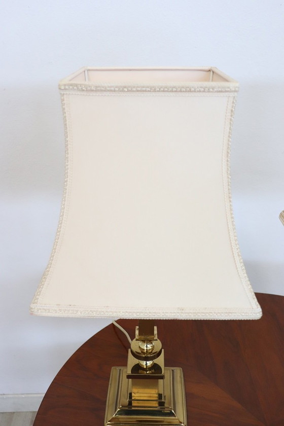 Image 1 of Golden Bedside Table Lamps, Italy 1970s, Set of 2