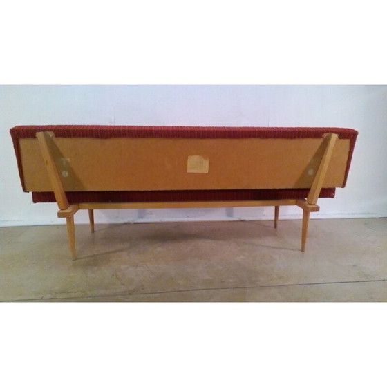 Image 1 of Vintage wooden 3-seater sofa by Miroslav Navrátil - 1960s