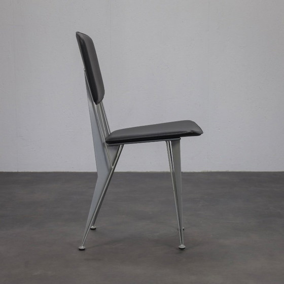 Image 1 of Ensemble de 4 chaises de salle à manger T38 du Studio Archirivolto pour Fasem, Italie, années 1980